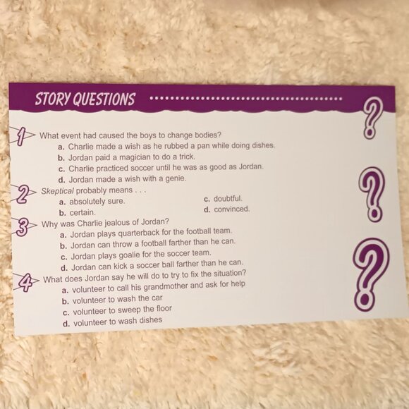 EUC ~ Fiction Reading Comprehension Cards for 3rd Grade - Picture 16 of 16
